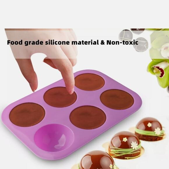 Hot Cocoa Bomb Molds Sphere Baking Molds Hot Chocolate Bomb Molds Silicone Ball - Picture 5 of 12